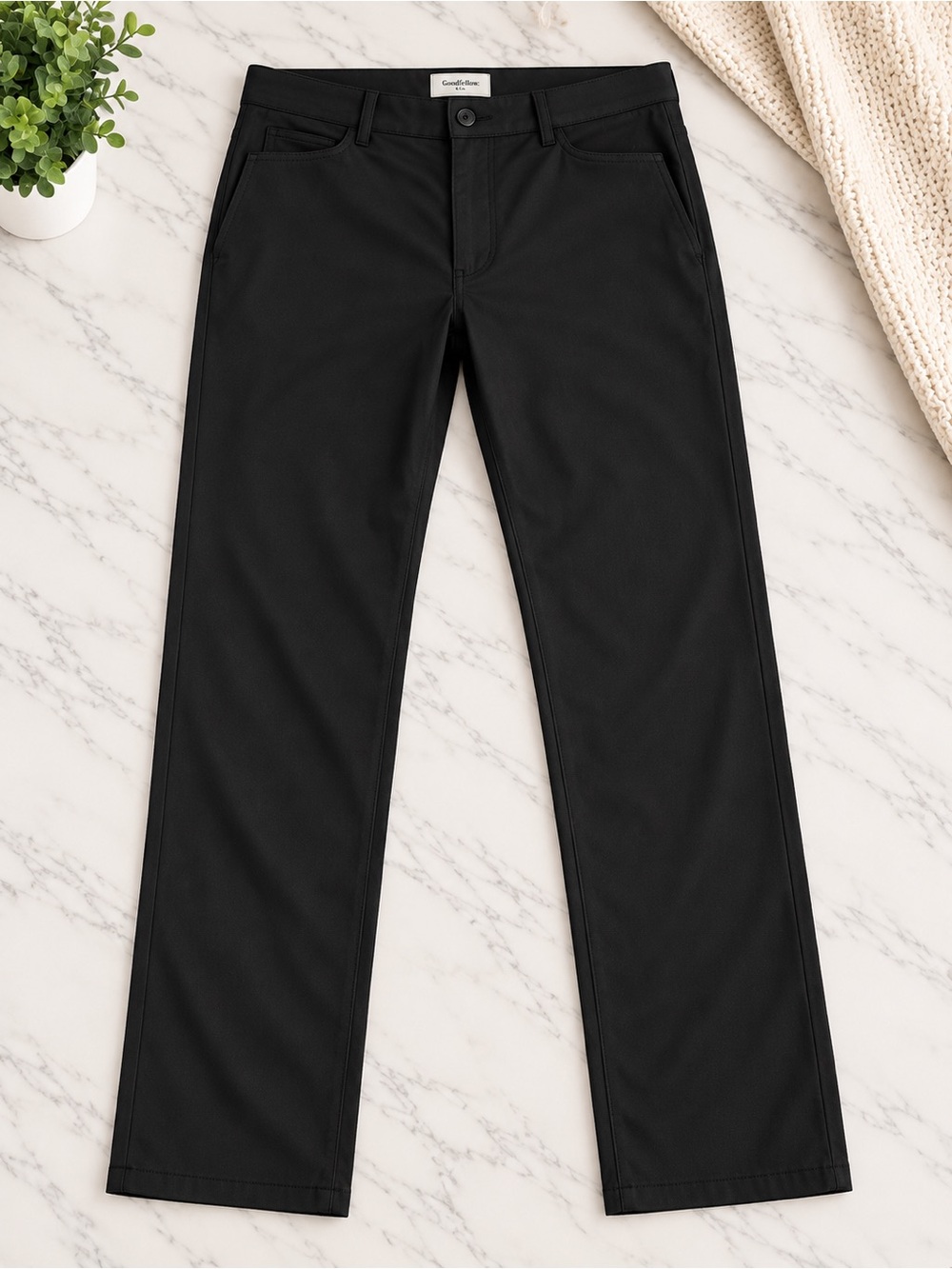all in motion Men's Black Straight-Leg Jeans